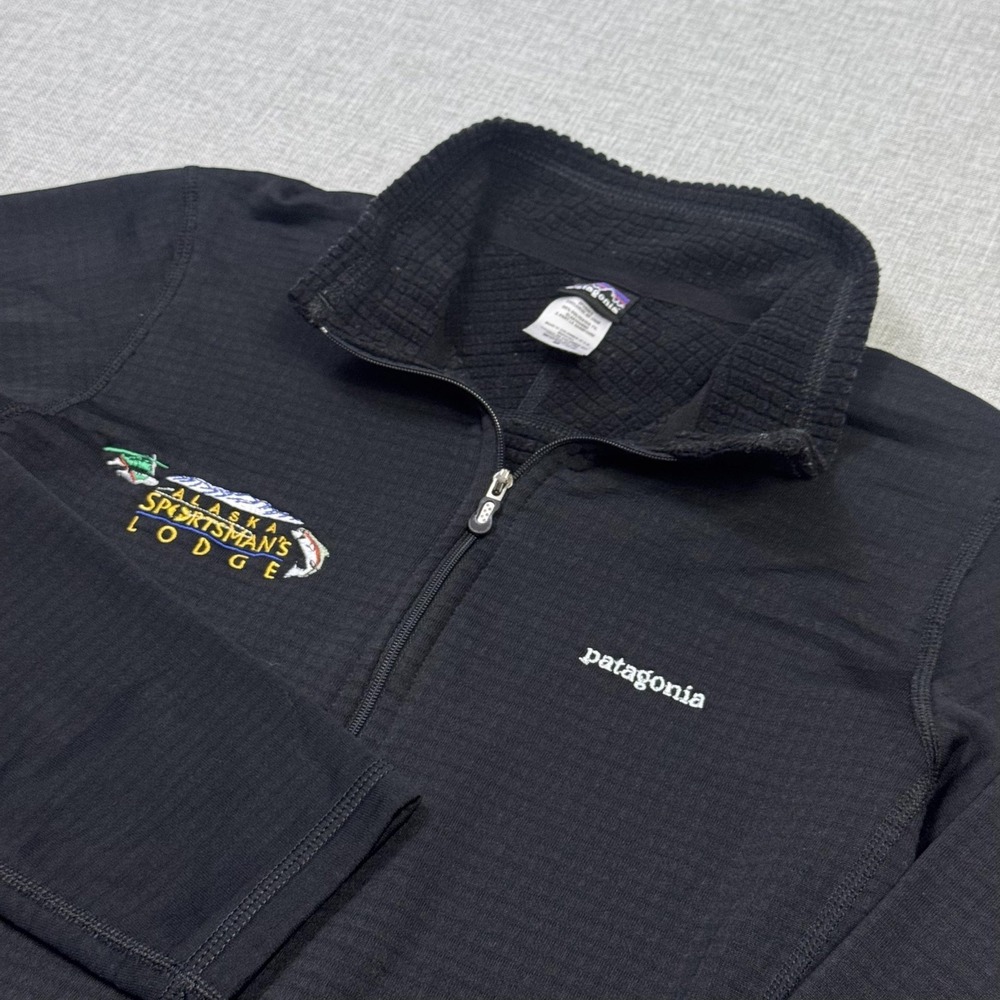 Patagonia Vintage 2000 R1 Pullover 1/4 Zip Fleece Womens M Black Mock Neck